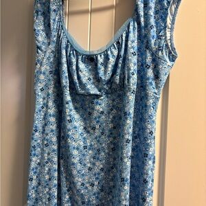 Floral Blue Women's Top